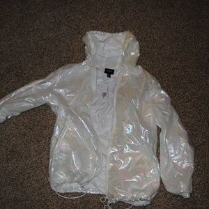 forever 21 iridescent rain coat